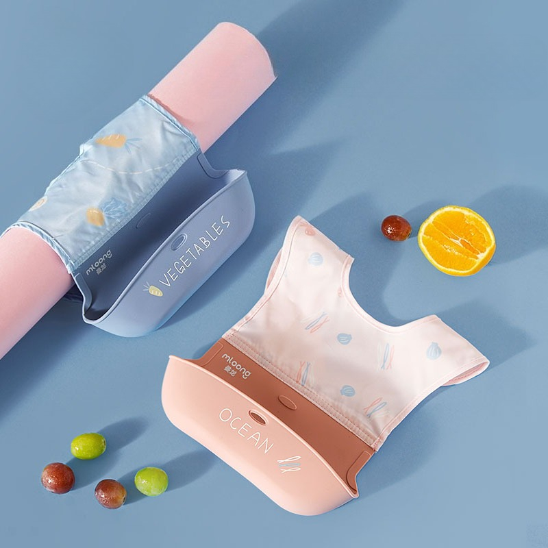 Silicone Baby Bibs - Babero impermeable para niños, Baberos para