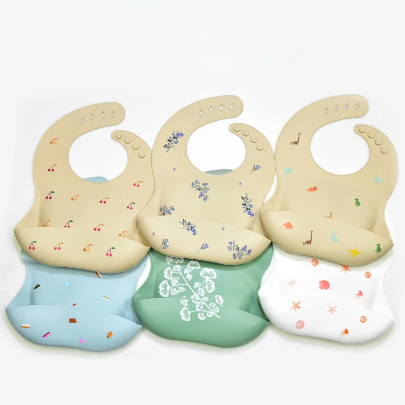 Silicone Baby Bibs - Baberos para bebé INS, sin BPA,
