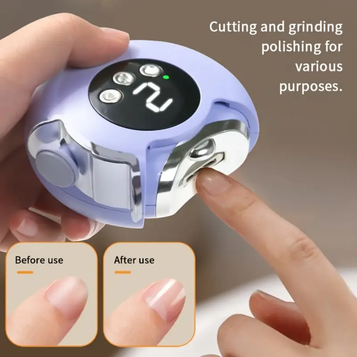 Baby Nail Trimmer Electric - Cortauñas eléctrico 3 en 1 para