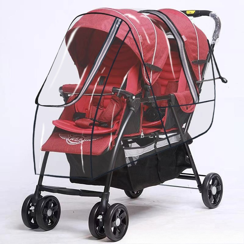 Stroller Rain Cover - Cubierta Impermeable para Cochecito Doble de
