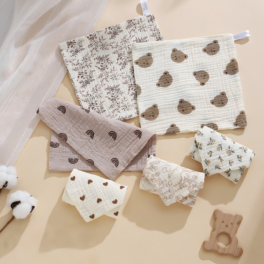 Baby Products For Face - 3/5 piezas de toallas cuadradas de