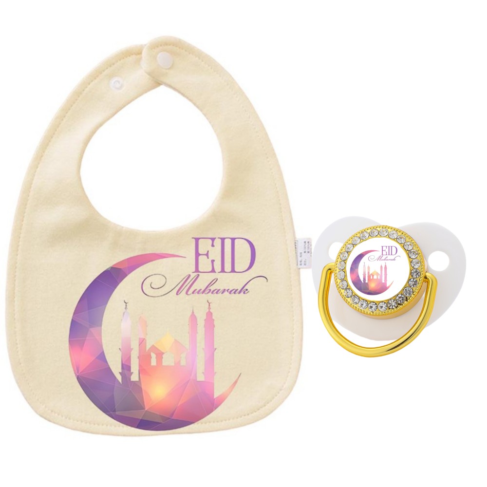 Set de Babero y Chupete con Es - Silicone Baby Bibs reseña y precio