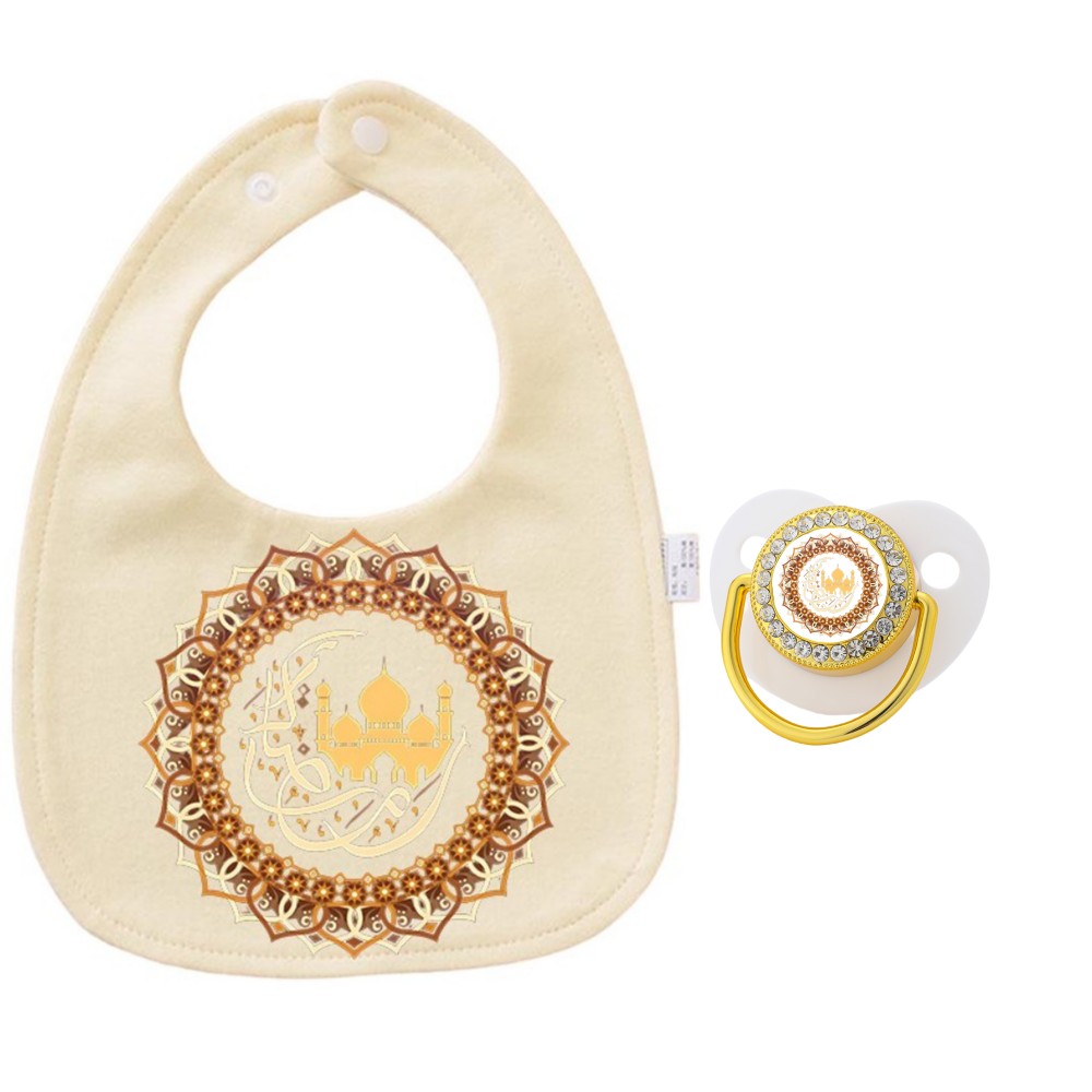 Set de Babero y Chupete con Es - Silicone Baby Bibs reseña y precio