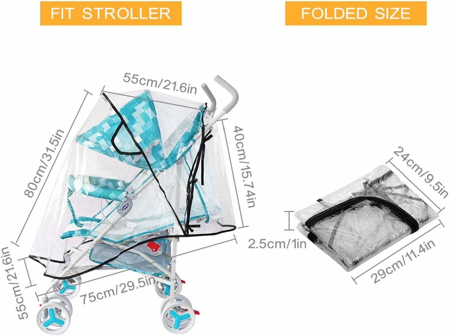 Cubierta de lluvia para cochec - Stroller Rain Cover reseña y precio