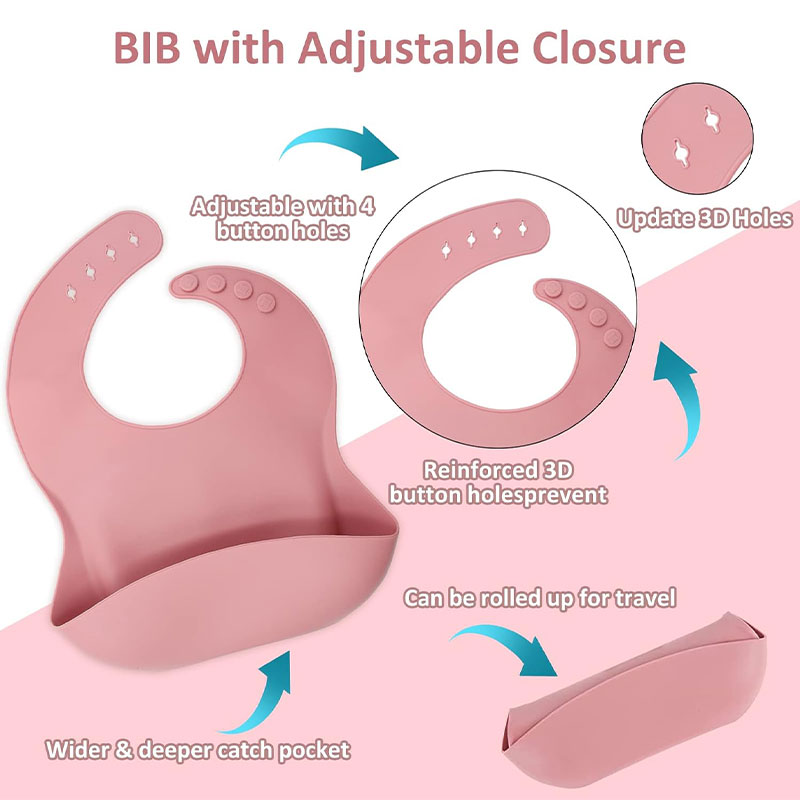 Juego de vajilla de silicona p - Silicone Baby Bibs reseña y precio