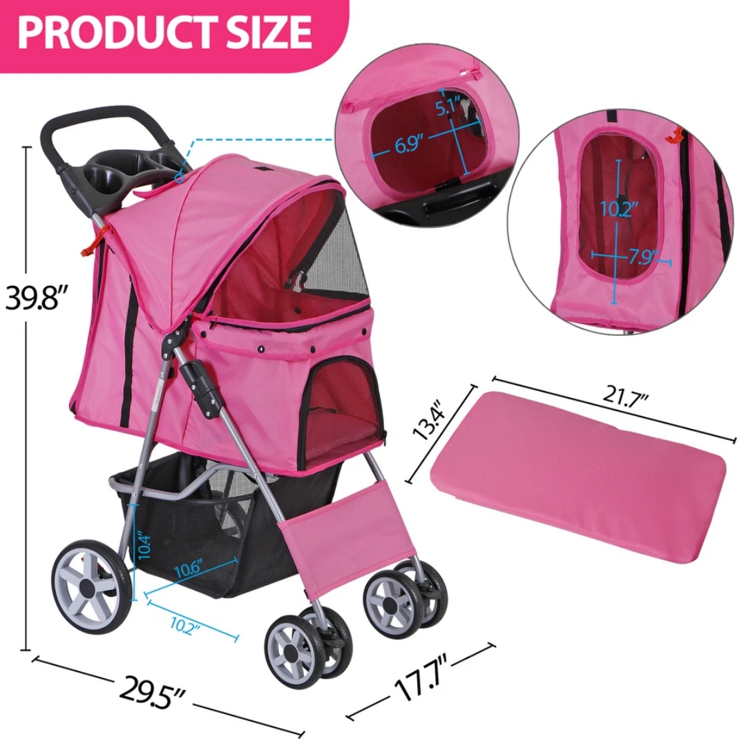 Cochecito para Perros de 4 Rue - Stroller Accessories reseña y precio