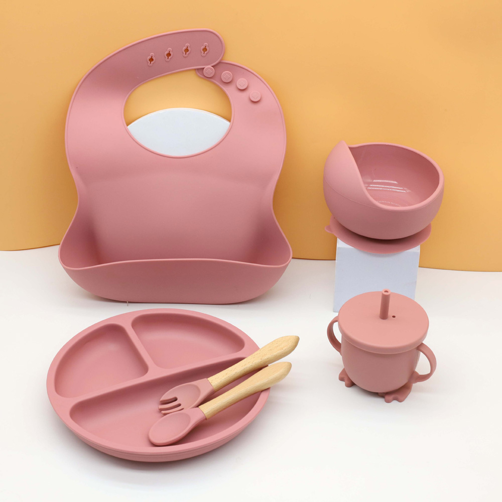 Juego de vajilla de comida par - Silicone Baby Bibs reseña y precio