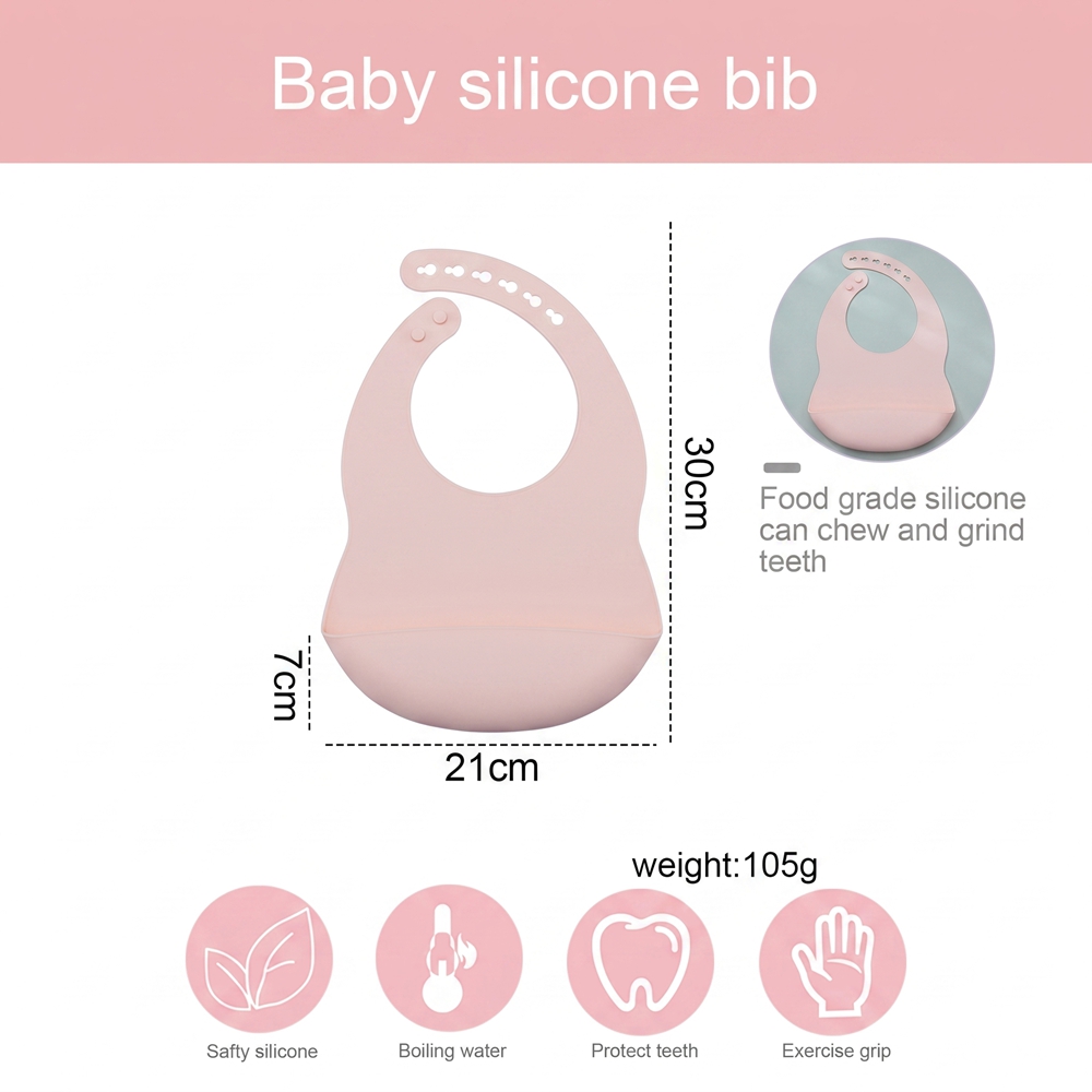 Babero de silicona ajustable p - Silicone Baby Bibs reseña y precio